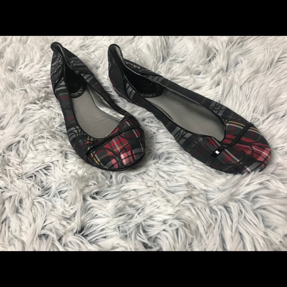 Coach flats black multi colored